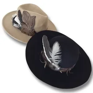 Hand Crafted | Accessories | Black Wool Brimmed Hat With  display picture 1